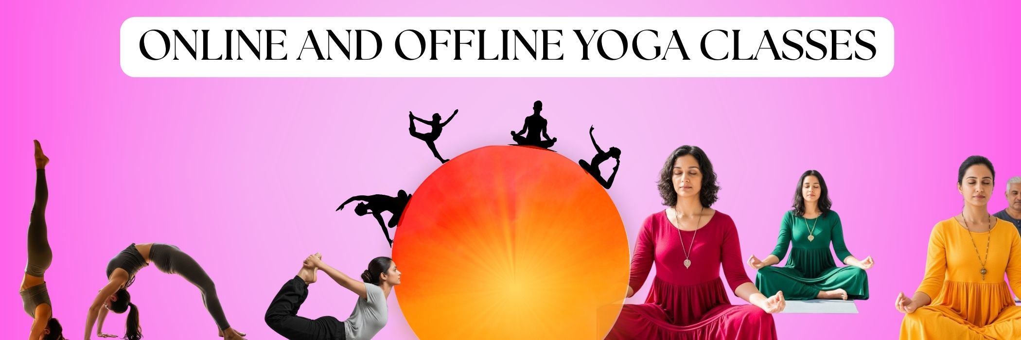 Students practicing meditation and yoga poses in online and offline sessions at a yoga centre in Kolkata by Vyasa Kolkata