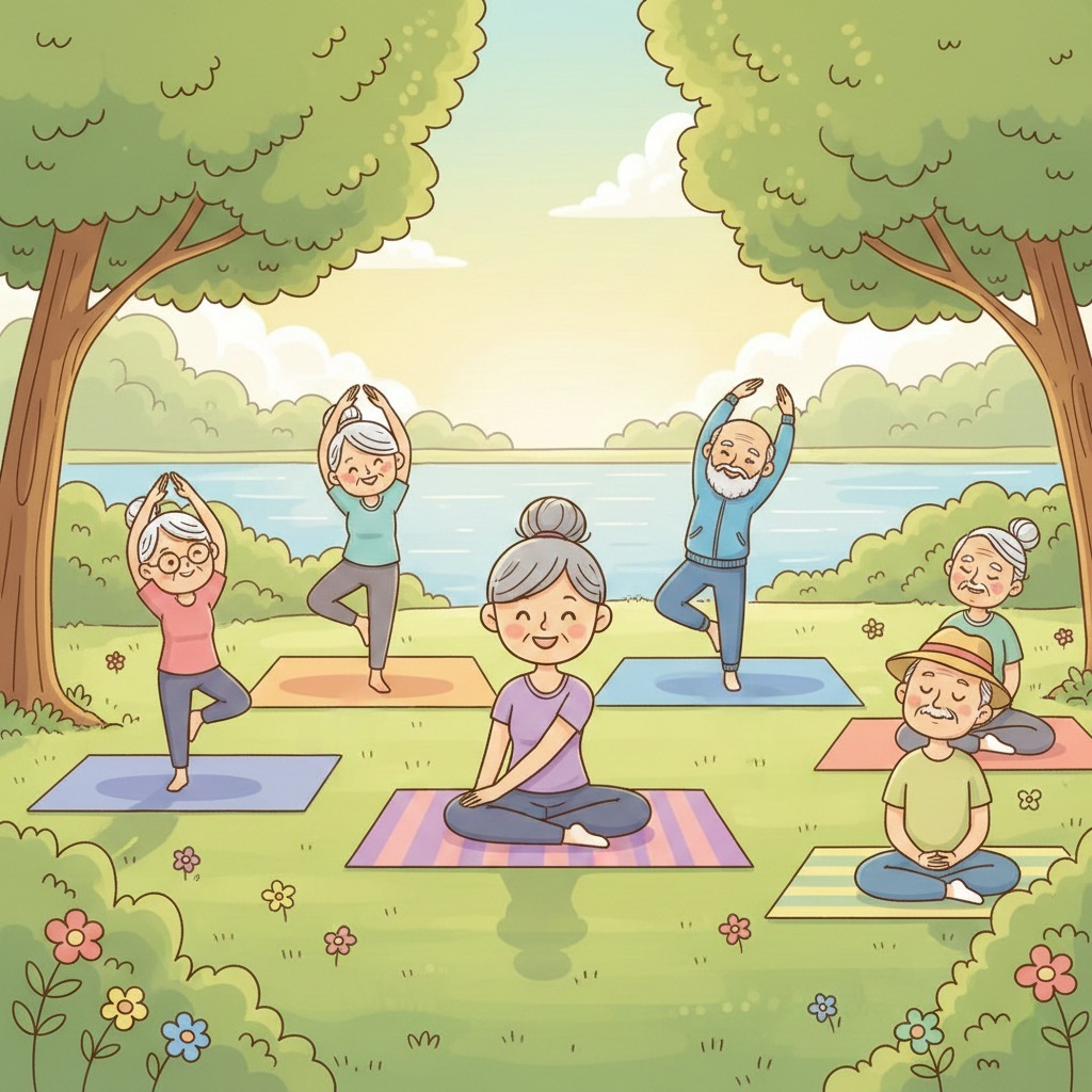 Gentle Practices for Healthy Aging at our yoga classes for senior citizens near you in Tollygunge