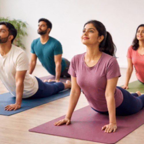 Bhujangasana at Vyasa Kolkata