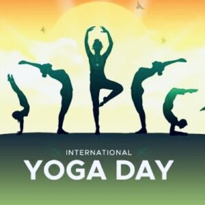 The image greets us on the occasion of International Yoga Day